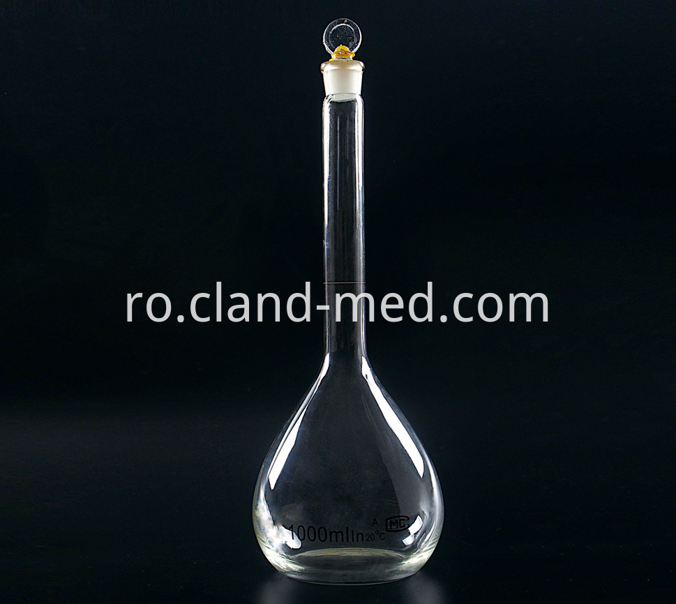 1621 Volumetric Flask with One Graduation Mark , Ground -in glass Stopper Plastic Stopper Grade A B (5)